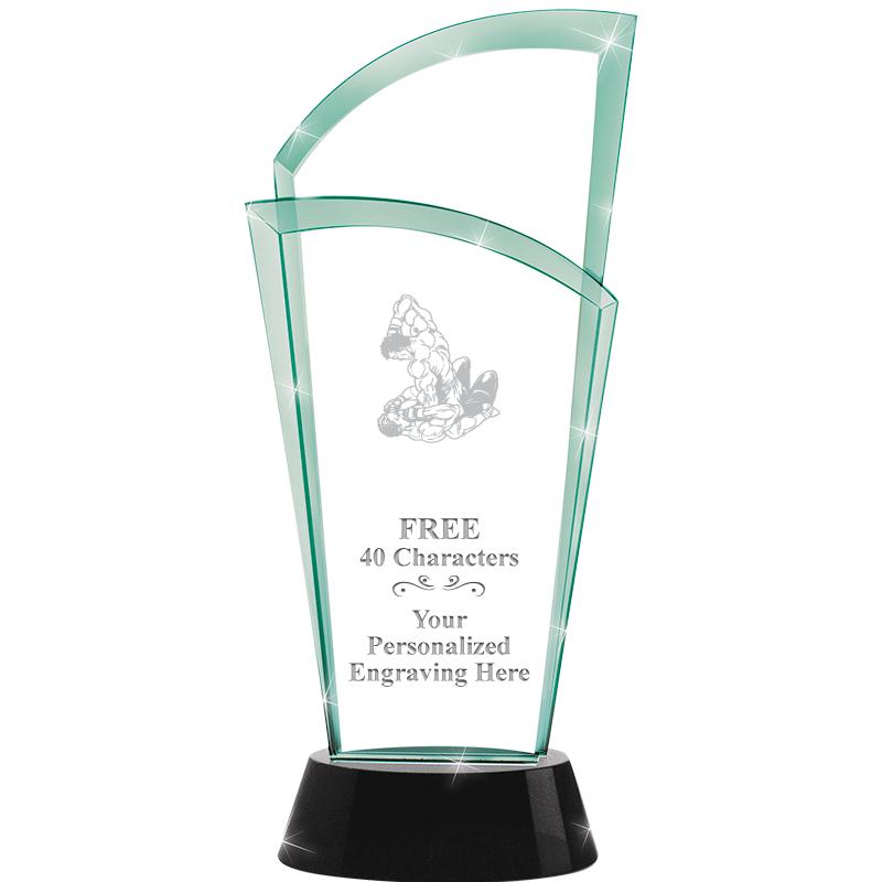 12" SLOPE JADE CRYSTAL