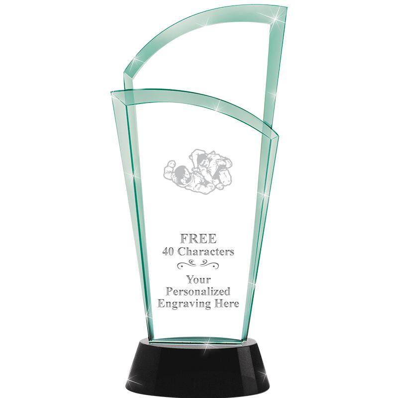 12" SLOPE JADE CRYSTAL