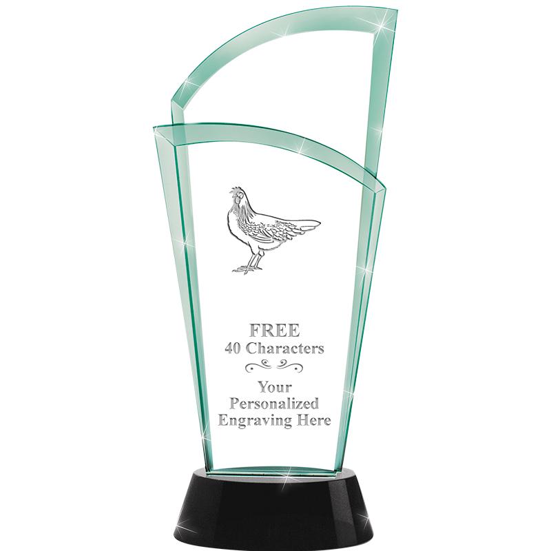 12" SLOPE JADE CRYSTAL