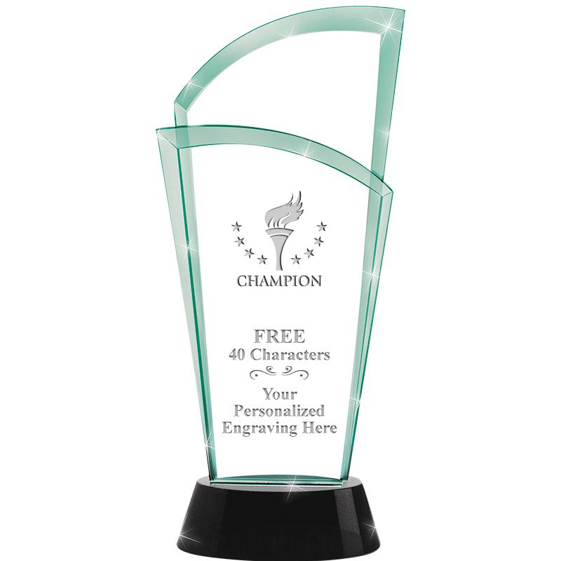 12" SLOPE JADE CRYSTAL