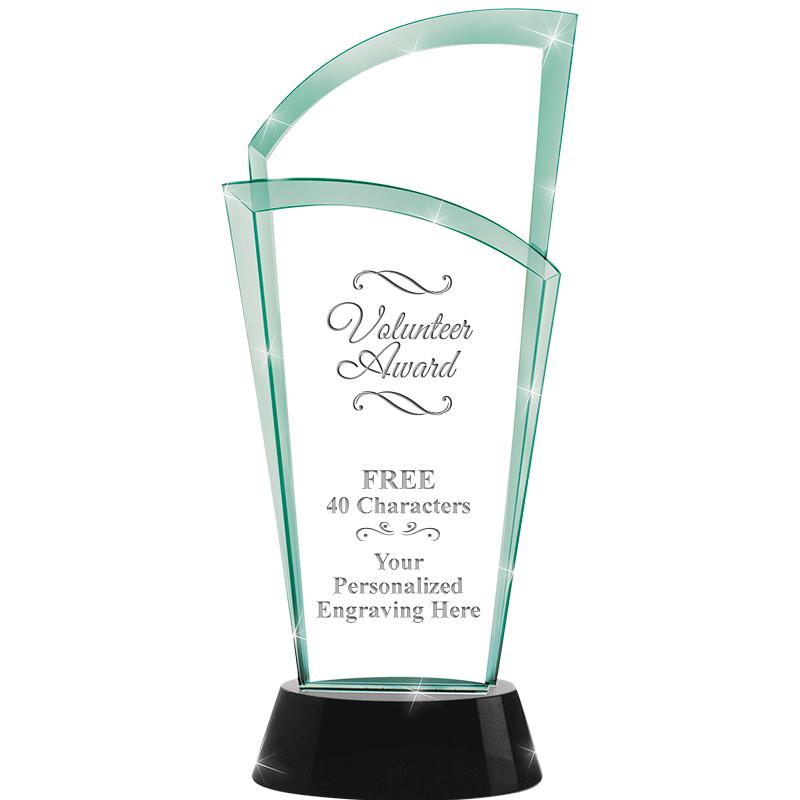 12" SLOPE JADE CRYSTAL