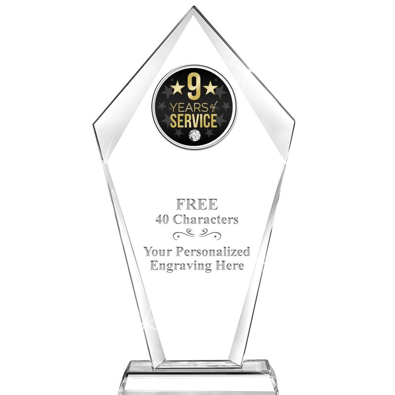 9.6" SENTINAL CRYSTAL W-INSERT