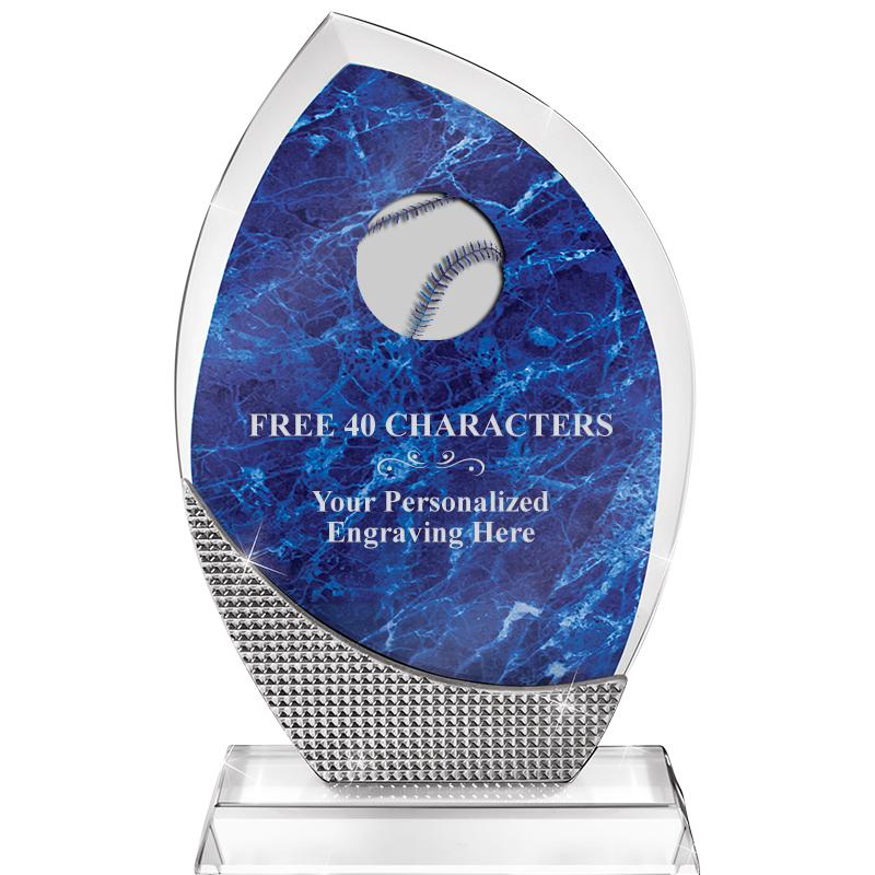 8.5" SPARKLING BLUE CRYSTAL