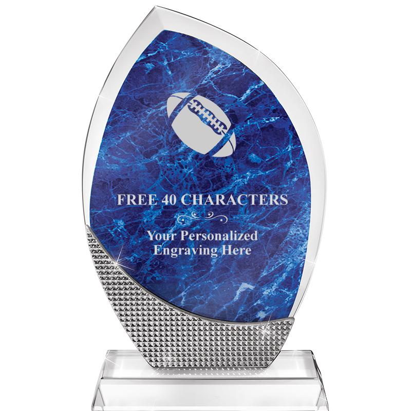 8.5" SPARKLING BLUE CRYSTAL