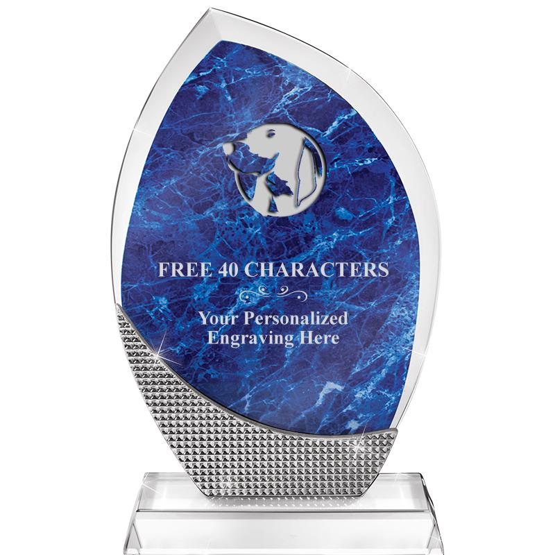 8.5" SPARKLING BLUE CRYSTAL