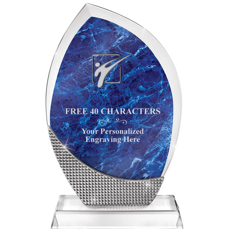 8.5" SPARKLING BLUE CRYSTAL