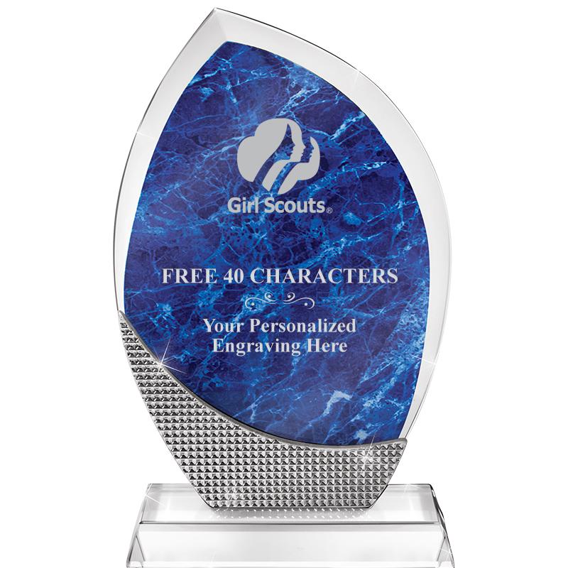 8.5" SPARKLING BLUE CRYSTAL