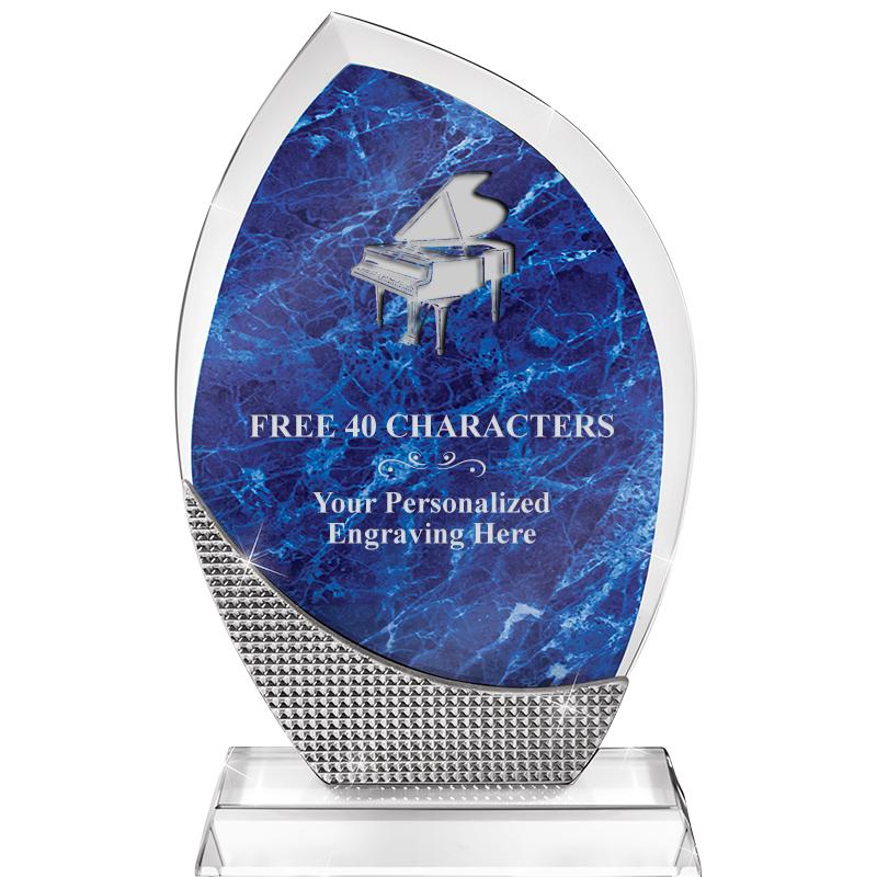 8.5" SPARKLING BLUE CRYSTAL