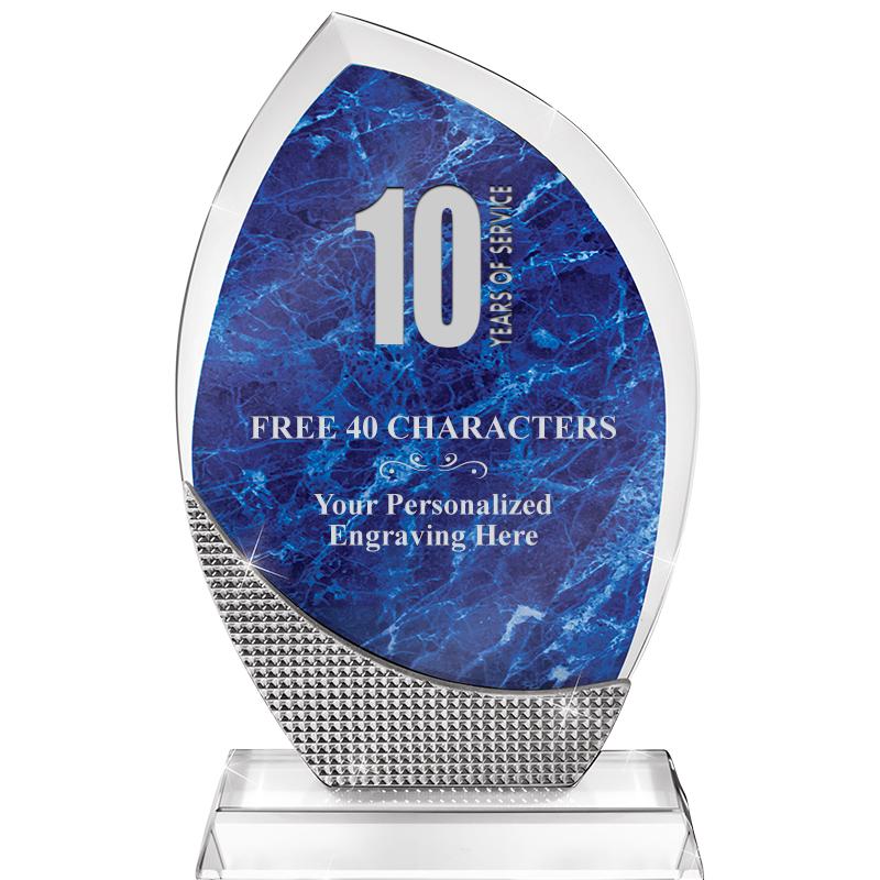 8.5" SPARKLING BLUE CRYSTAL