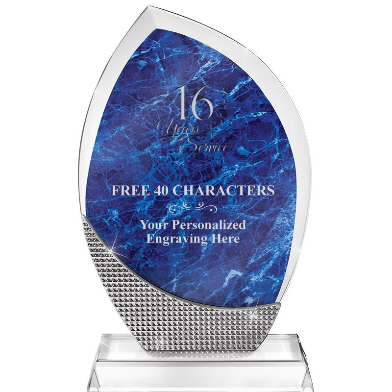 8.5" SPARKLING BLUE CRYSTAL