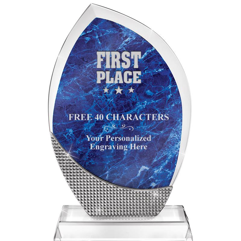 8.5" SPARKLING BLUE CRYSTAL