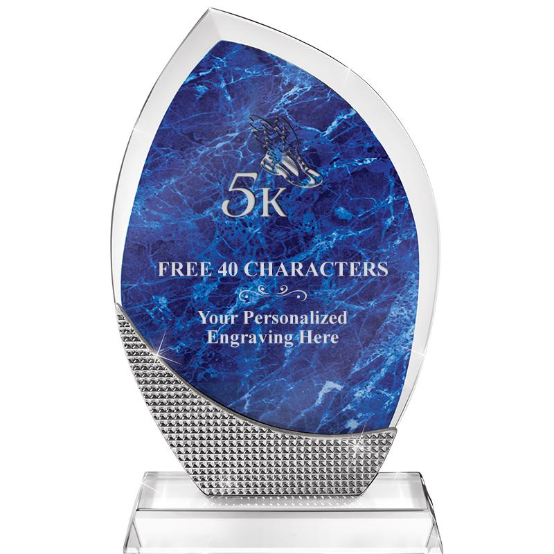 8.5" SPARKLING BLUE CRYSTAL