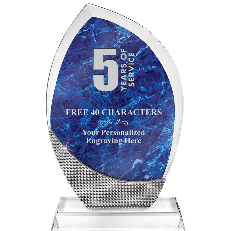 8.5" SPARKLING BLUE CRYSTAL