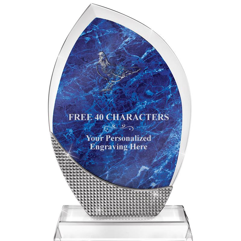 8.5" SPARKLING BLUE CRYSTAL