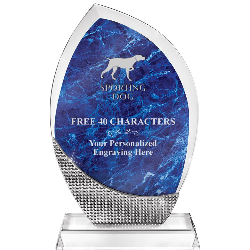 8.5" SPARKLING BLUE CRYSTAL