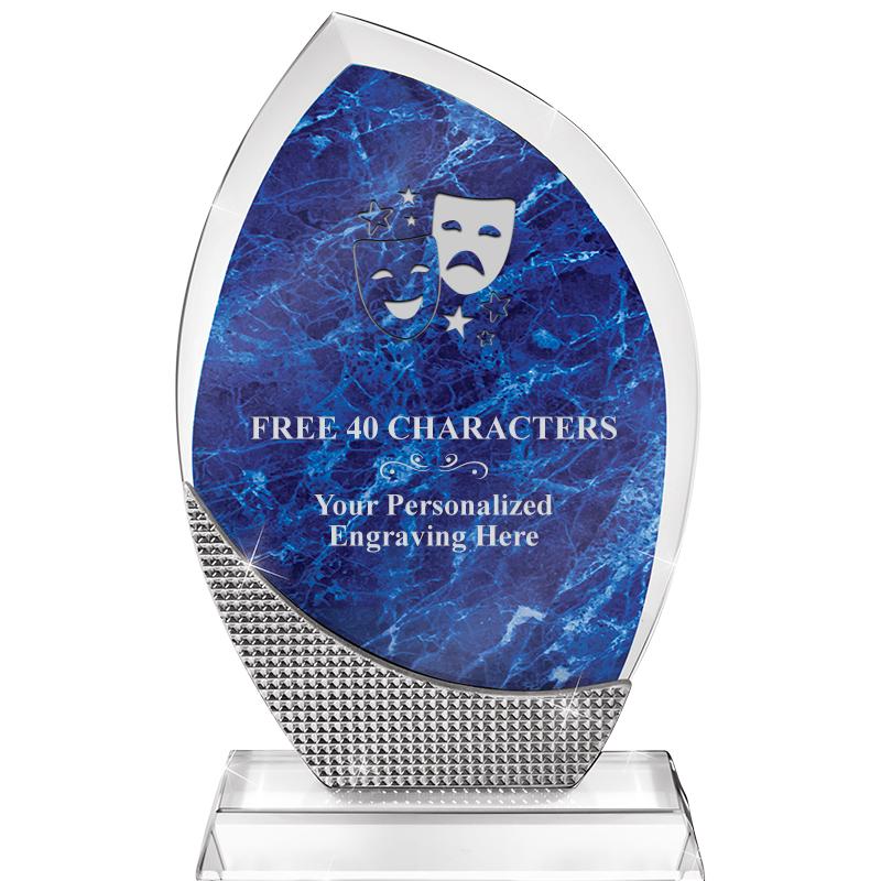 8.5" SPARKLING BLUE CRYSTAL