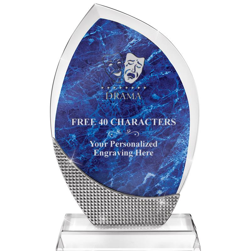 8.5" SPARKLING BLUE CRYSTAL