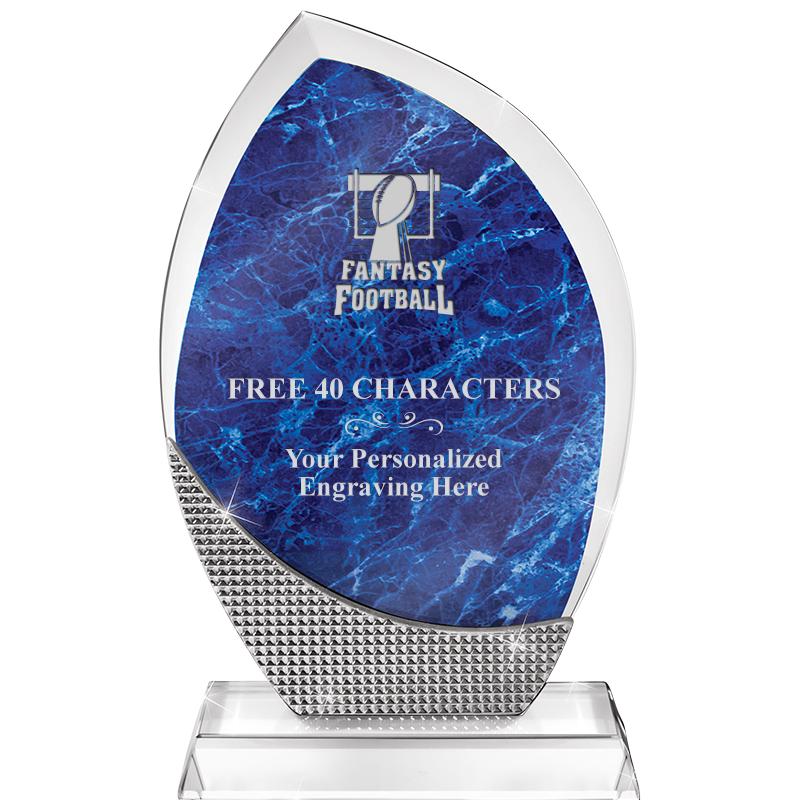 8.5" SPARKLING BLUE CRYSTAL