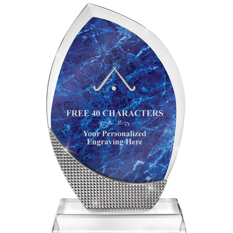 8.5" SPARKLING BLUE CRYSTAL