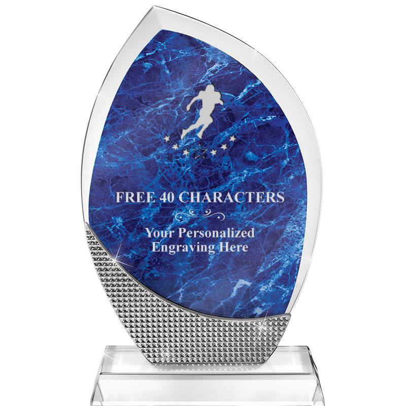 8.5" SPARKLING BLUE CRYSTAL