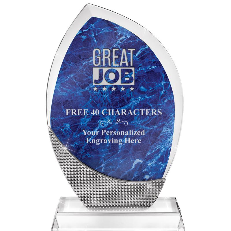 8.5" SPARKLING BLUE CRYSTAL