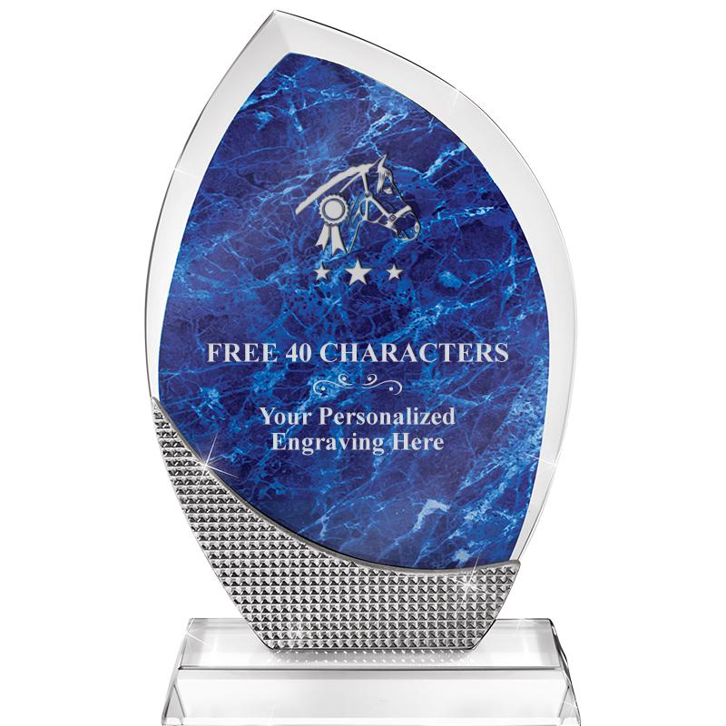 8.5" SPARKLING BLUE CRYSTAL