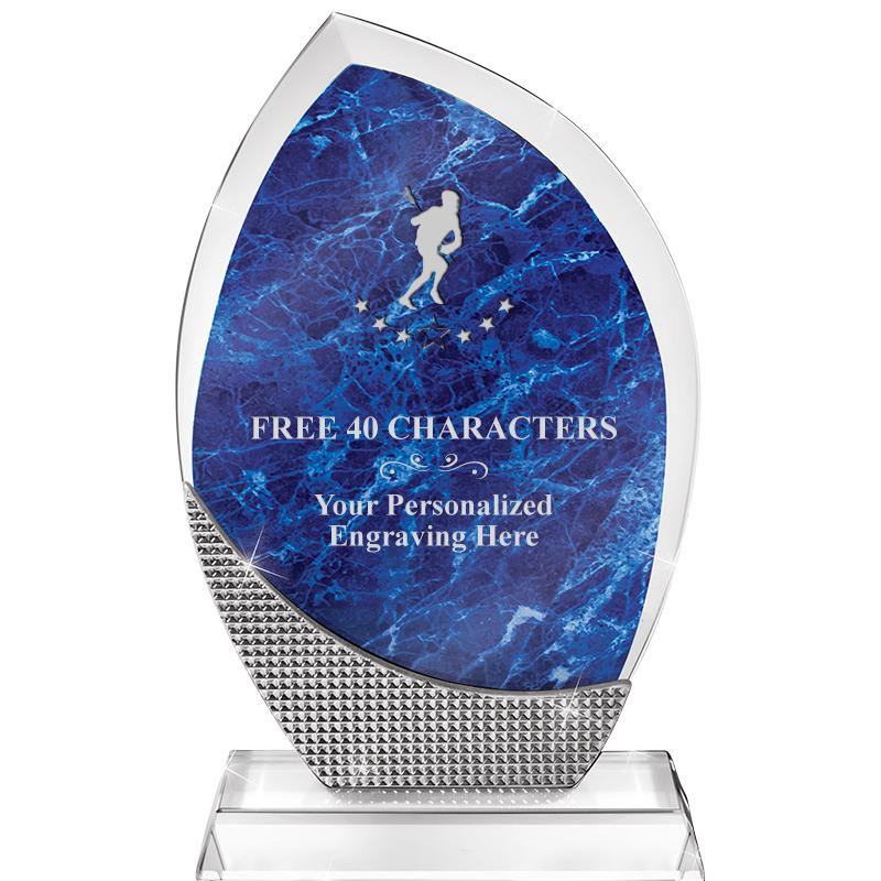 8.5" SPARKLING BLUE CRYSTAL