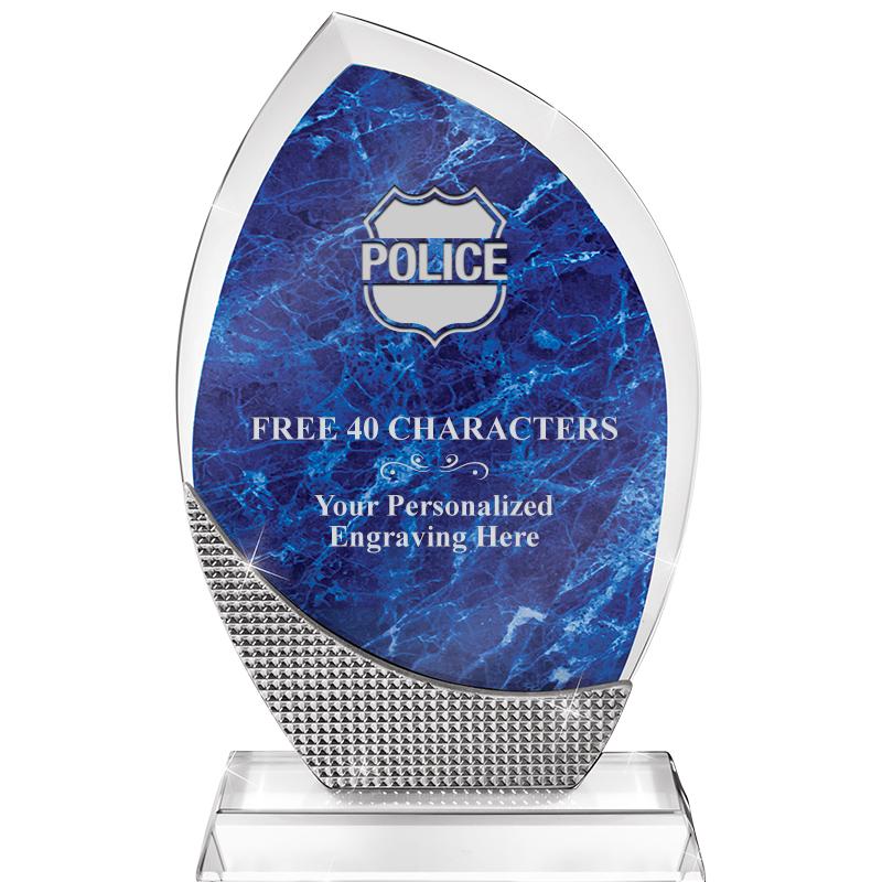 8.5" SPARKLING BLUE CRYSTAL