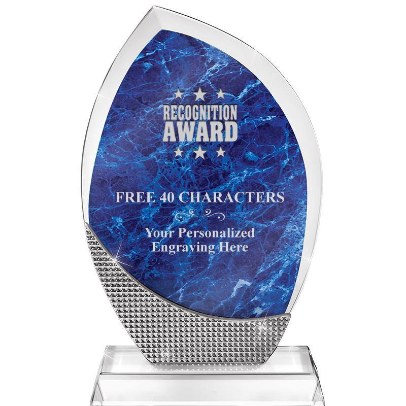 8.5" SPARKLING BLUE CRYSTAL