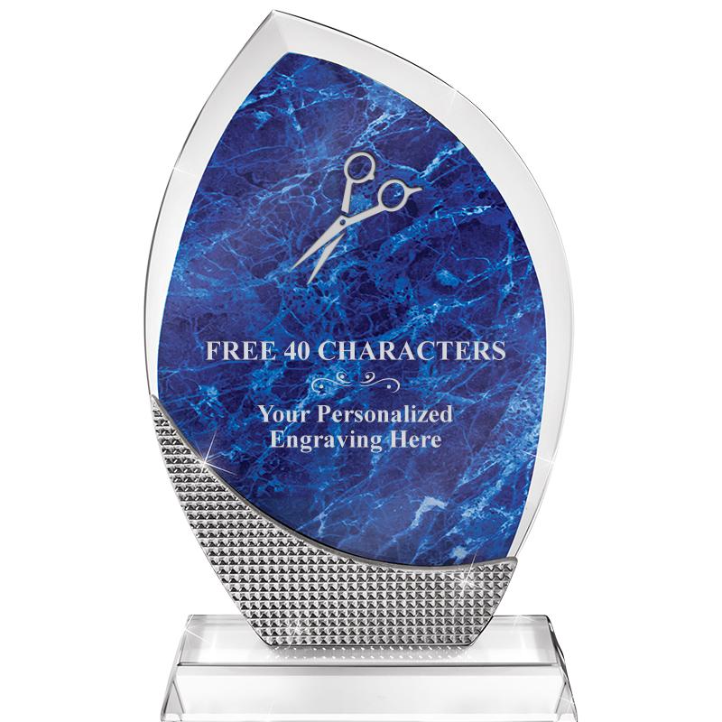 8.5" SPARKLING BLUE CRYSTAL