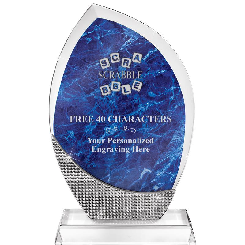 8.5" SPARKLING BLUE CRYSTAL