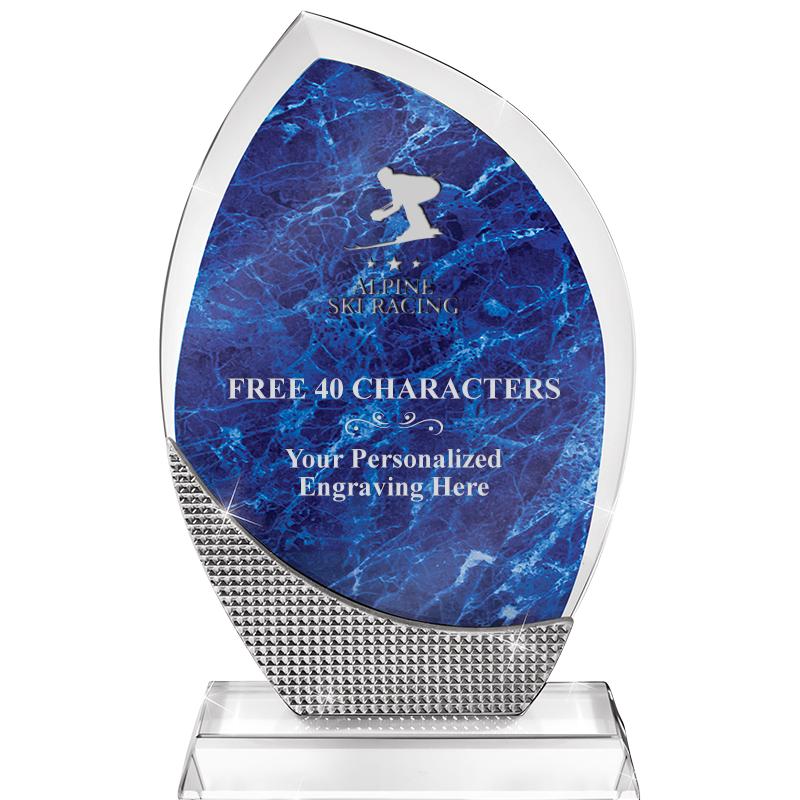 8.5" SPARKLING BLUE CRYSTAL