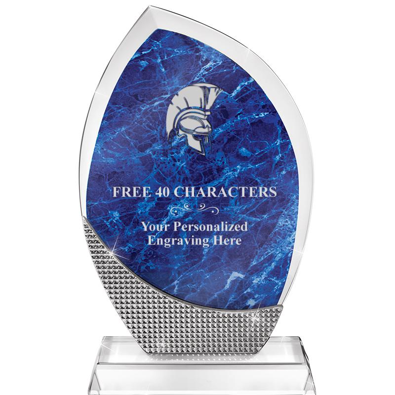 8.5" SPARKLING BLUE CRYSTAL