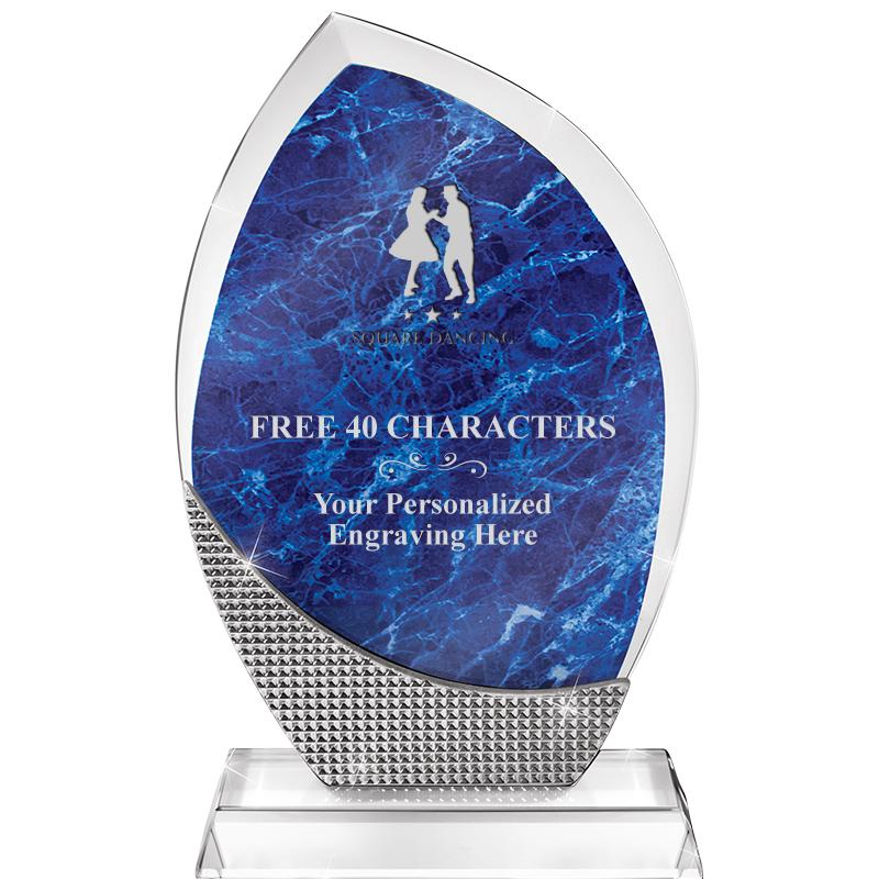 8.5" SPARKLING BLUE CRYSTAL