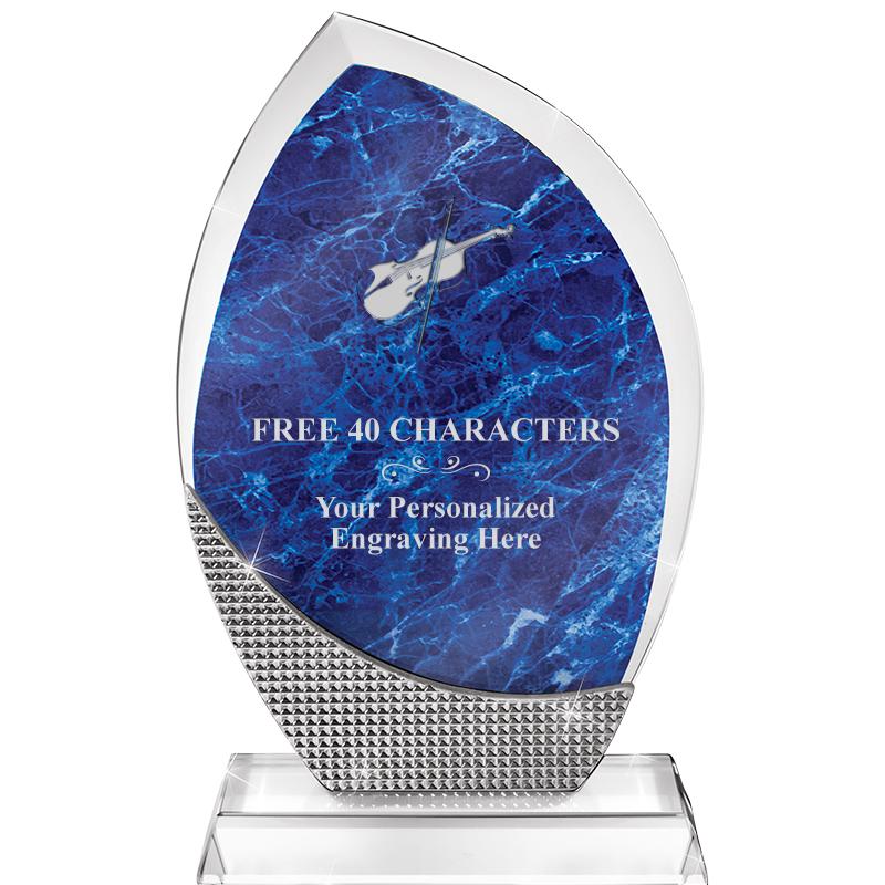 8.5" SPARKLING BLUE CRYSTAL