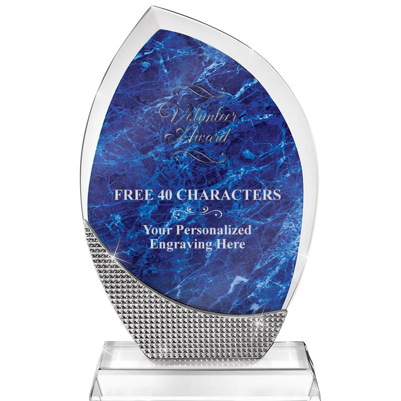 8.5" SPARKLING BLUE CRYSTAL