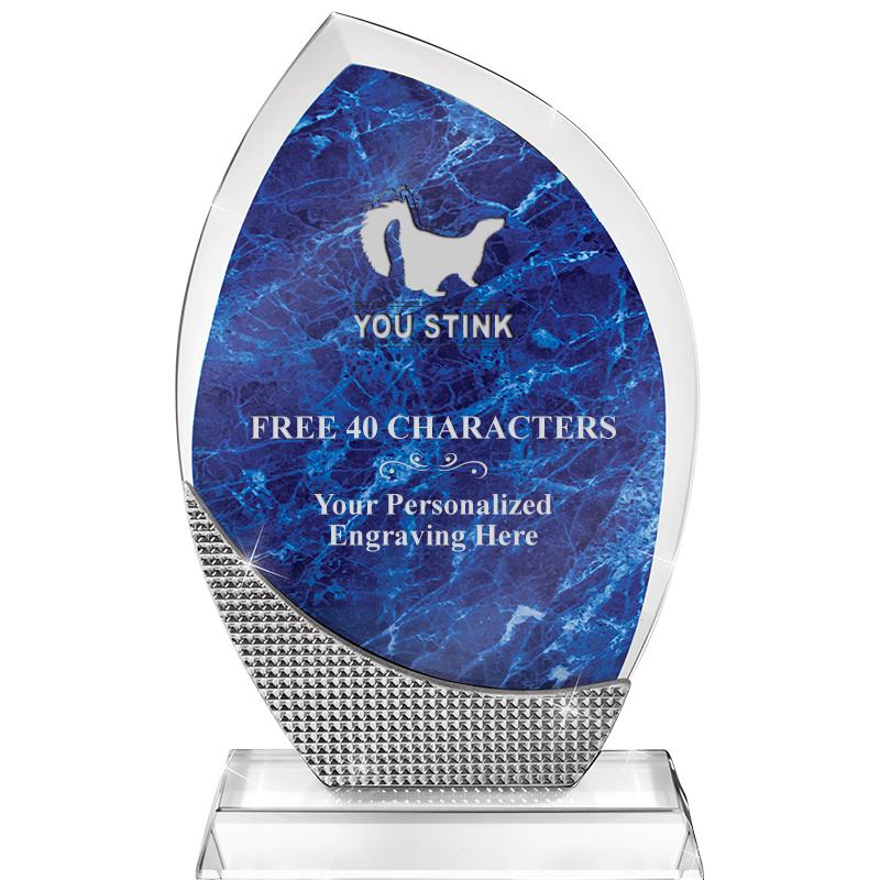 8.5" SPARKLING BLUE CRYSTAL