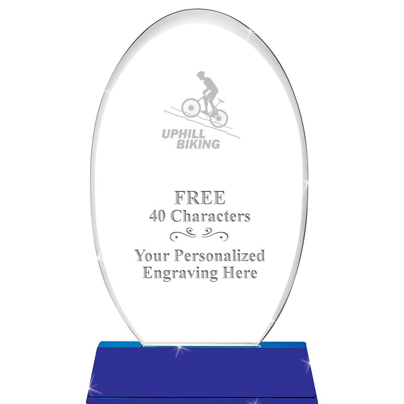 8 1/2"SAPPHIRE ELLIPSE CRYSTAL