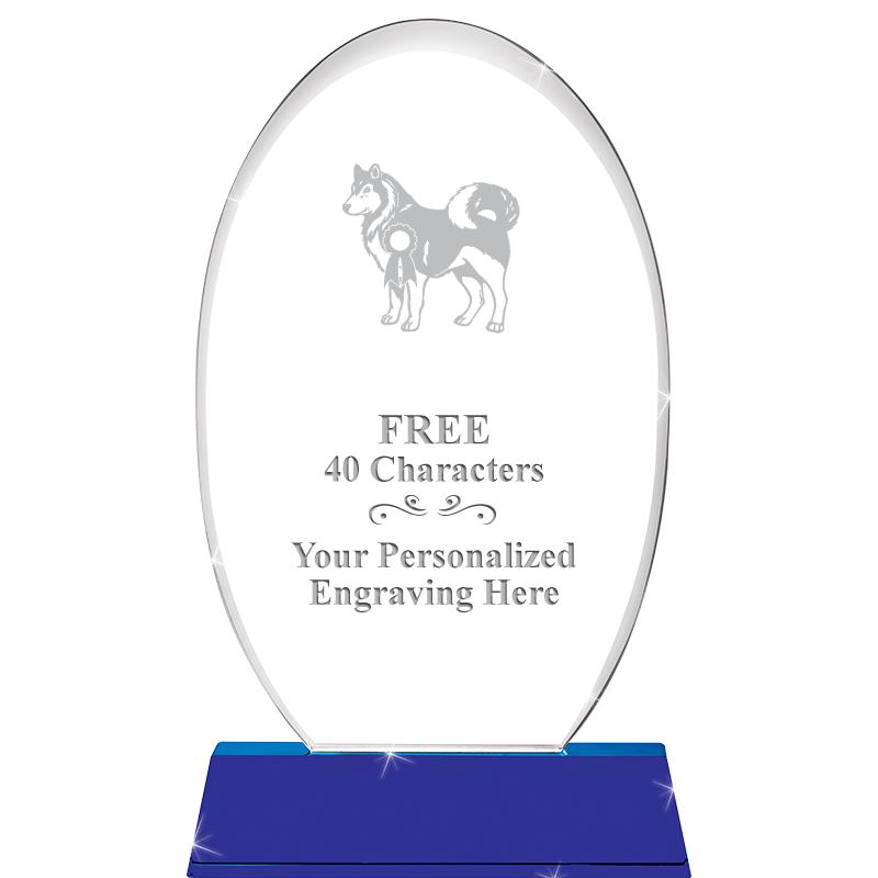 8 1/2"SAPPHIRE ELLIPSE CRYSTAL