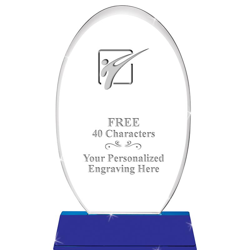 8 1/2"SAPPHIRE ELLIPSE CRYSTAL