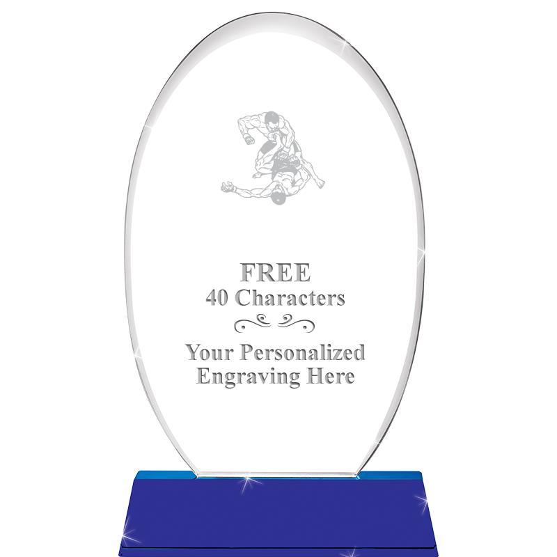 8 1/2"SAPPHIRE ELLIPSE CRYSTAL