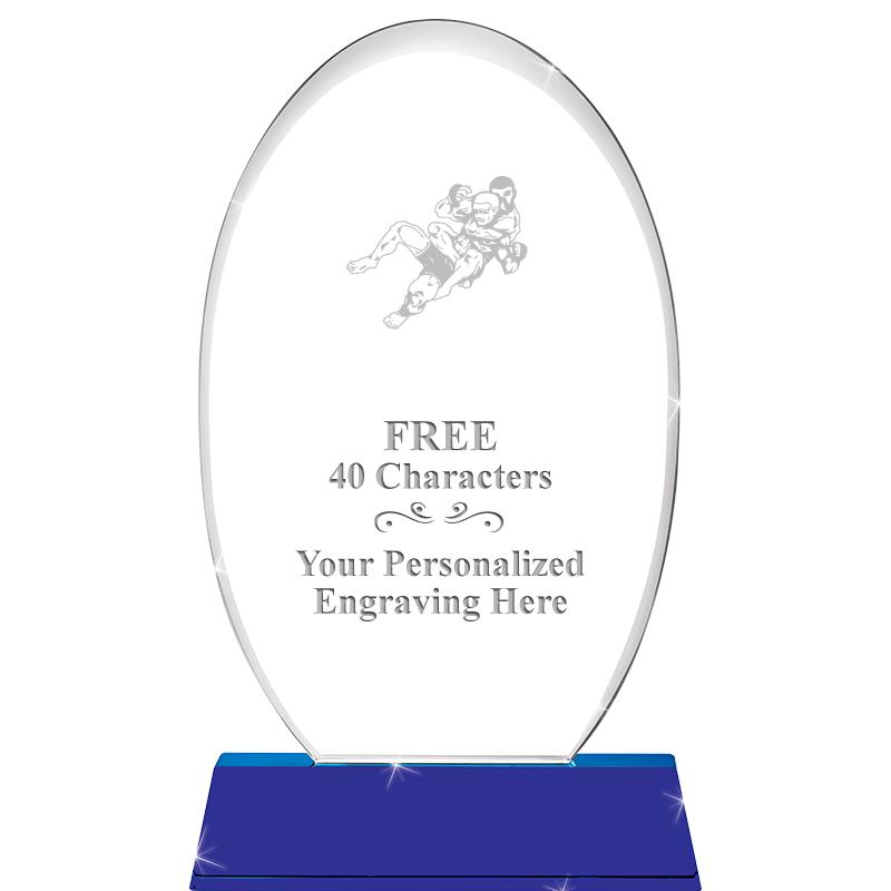 8 1/2"SAPPHIRE ELLIPSE CRYSTAL