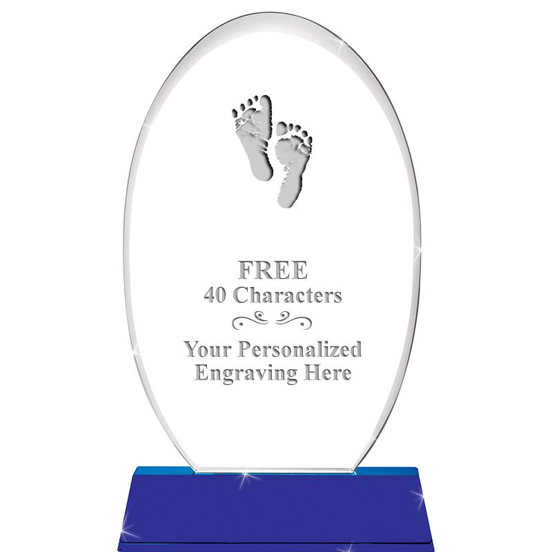 8 1/2"SAPPHIRE ELLIPSE CRYSTAL