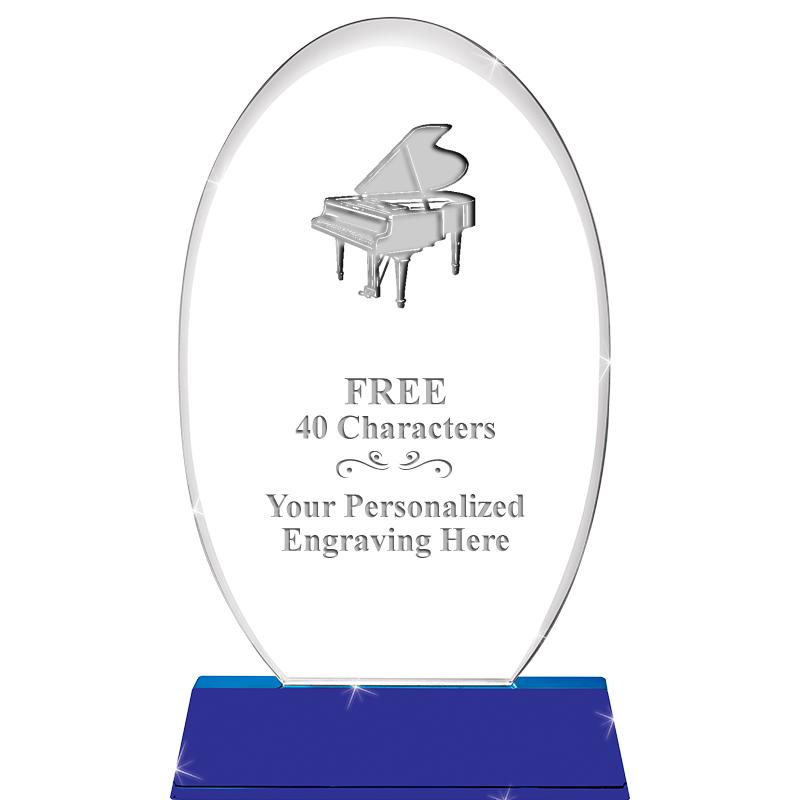 8 1/2"SAPPHIRE ELLIPSE CRYSTAL