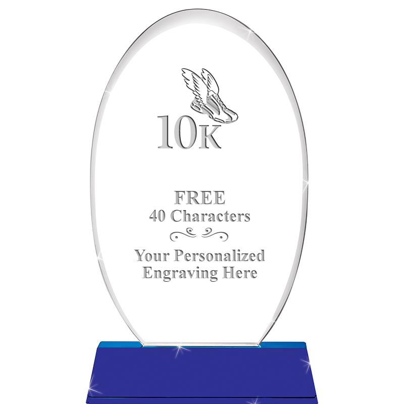 8 1/2"SAPPHIRE ELLIPSE CRYSTAL