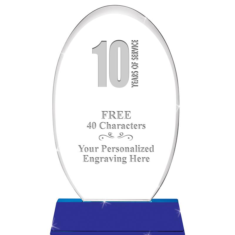 8 1/2"SAPPHIRE ELLIPSE CRYSTAL