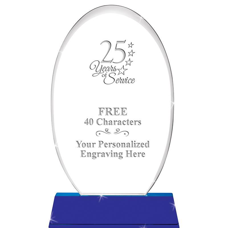 8 1/2"SAPPHIRE ELLIPSE CRYSTAL