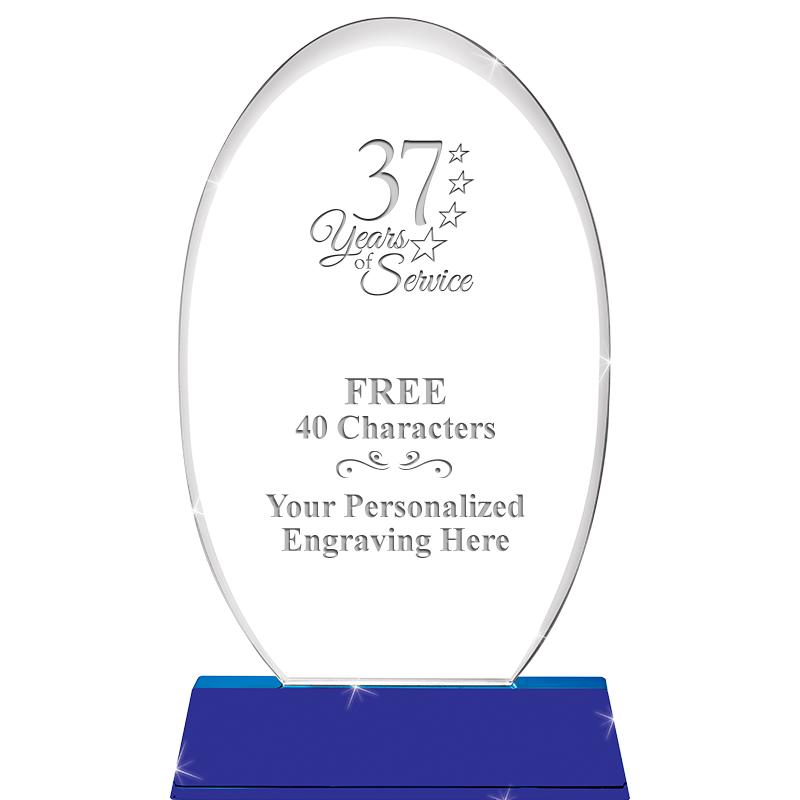 8 1/2"SAPPHIRE ELLIPSE CRYSTAL