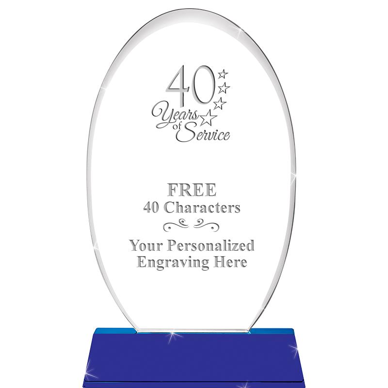 8 1/2"SAPPHIRE ELLIPSE CRYSTAL