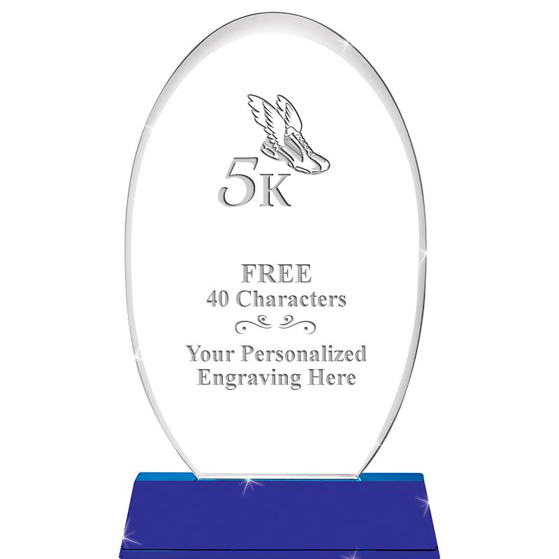 8 1/2"SAPPHIRE ELLIPSE CRYSTAL